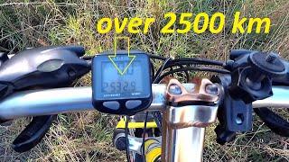 2500 км пробег на электровелосипеде 36В 350 Вт