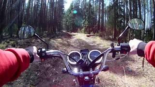 Поездка в лес на мопеде Альфа