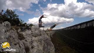 Оксана Змеиное Ущелье, роупджампинг в Крыму с командой Скайлайн