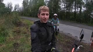 Покатушки в дождь!!! 2 Питбайка Motoland!!!