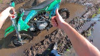 ПАКАТУШКИ НА ПИТБАЙКЕ ПО ГРЯЗИ / sssr core 125  [GoPro]