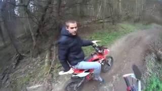 Большие весенние покатушки на питбайках втроём