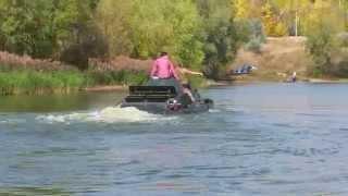БРДМ 2 по земле и по воде , покатушки