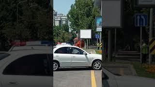 Горит автобус по ул. Фурманова в Алмате