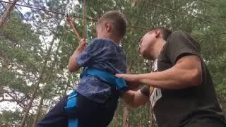 Прыжки с тарзанки на базе отдыха "Ясная поляна"