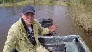 Болотоход Бурлак - тестируем винты на лодке "Казанке". Сделали причал своими руками
