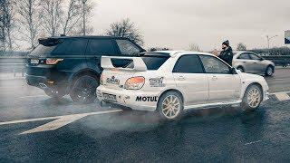 ЗРЯ ШУТИЛИ про СУБАРУ!  SUBARU WRX STI и JEEP SRT против BMW X6M и MERCEDES AMG
