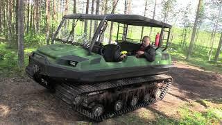 Чумовой плавающий вездеход Tinger , реально  проедет везде !  3 в 1 заменит квадрик снегоход и лодку