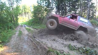Nissan Patrol, Волга, Нива, Уаз 469 Дорога через ЛЭП OffRoad