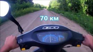 За сколько скутер 50cc разгонится до максимальной скорости