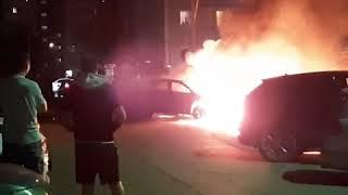 Красноярск: сожгли машину за неправильную парковку
