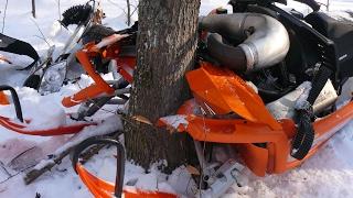 Жестокие падения. Аварии на Снегоходах. ч. 1