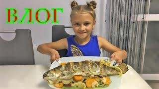ВЛОГ ИЗ ПАРКА! готовим форель в духовке