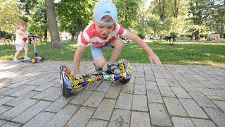 VLOG Катаемся на ГИРОСКУТЕРЕ в парке Шевченка / Riding HOVERBOARD at Shevchenko park