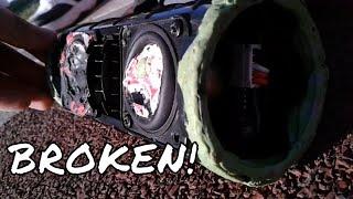 BROKEN! RIP JBL Flip 4 Bass Test normal mode 100 vol (dip dip) (broken peeptown popping)