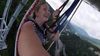 Skypark Сочи. Супруга решилась на прыжок с Bungy 69
