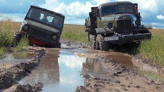 ЛуАЗ на квадрорезине унижает бездорожье!!! ЗиЛ-157 в шоке от такой проходимости!!!