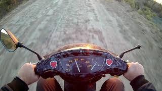 Покатушки на природе.Курс на закат.Honda dio 34