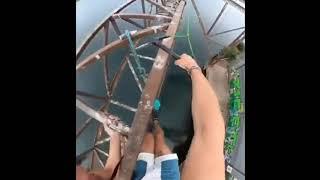 прыжок на огромной тарзанке jump on a huge bungee