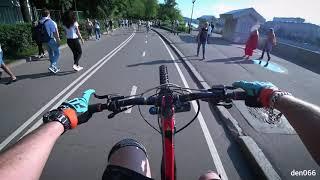 На заднем колесе по Москве. Парк горького 2020.e-bike. mtb