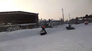Дрифт на снегоход буран