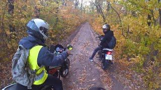 300 km | На Китайских мотоциклах! Едем на "Солёное озеро". Пробил колесо...