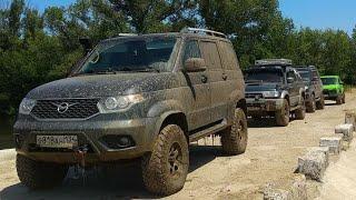 Покатушка по пойме, Нива, Уаз, Toyota.