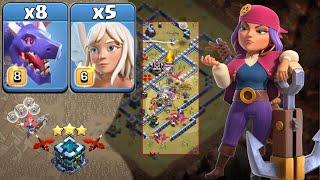 *DRAGON WALK* Max Dragon With Queen Charge | Clash Of Clans TH13 Attack Strategy