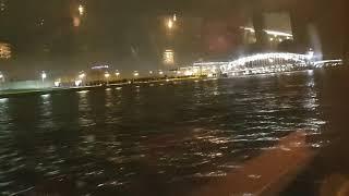 Ночная прогулка на теплоходе, развод мостов в Санкт-Петербурге