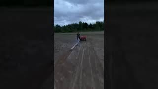 Иж Планета 5 водянка тащит березу 6м