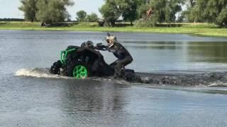 Покатушки: Квадроцикл Стелс Гепард 850 в воде на задних колесах