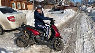 Весенние ПОКАТУШКИ по ПОСЛЕДНЕМУ СНЕГУ На Скутере [GoPro]