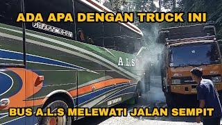 NGERI !!! BUS ALS MELEWATI JALAN SEMPIT DAN TRUCK GAGAL NANJAK TANJAKAN KODOK PALUPUH