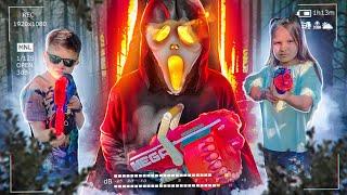 ЗАСАДА НА МОСТУ ПРИЗРАК против Дениса и Дианы - Nerf Gun Game