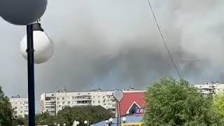 видео из  Чугуева. Горит лес и торфяники.