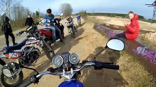 Дрифт На Питбайках | Жоское Падение С Питбайка SSSR 125 | Покатушки На Альфе По Песчаным Горам