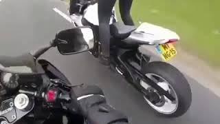 Покатушки на мотоциклах шлепнул по жопе)))