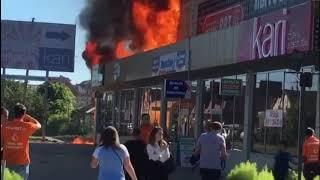 В станице Брюховецкой пожар в магазине электротехники 9 сентября 2020