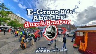 Group Ride - Demonstration Abgasfrei durch Hamburg - Electric Unicycle, EUC, Onewheel, E-Board, 4 K