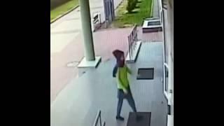 Две девушки повесили флаг ЛГБТ у здания 511 школы в Петербурге