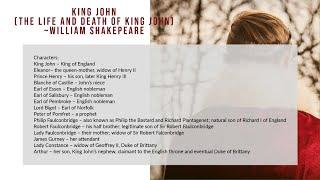 King John by William Shakespeare (The Life and Death of King John)
