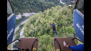 Bungy 69/Прыжок на тарзанке в skypark Сочи/69 метров