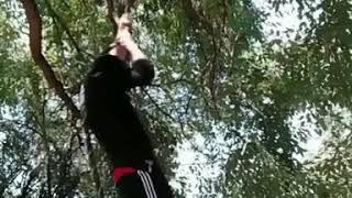 Подъем на канат с обратныхватом за голову