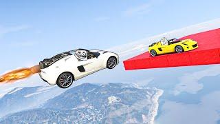 УГАРНЫЙ ПАРКУР  НА МАШИНЕ РАКЕТЕ! ГОНКИ НА МАШИНАХ В GTA 5 ONLINE