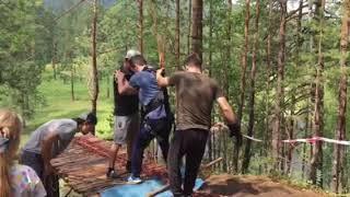 Прыжки с тарзанки на базе отдыха "Ясная поляна"