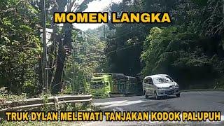 MOMEN LANGKA !!! KETIKA TRUCK DYLAN MELEWATI TANJAKAN KODOK PALUPUH JALAN SEMPIT DAN BANYAK TIKUNGAN