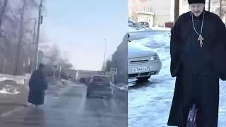 #моноколесо#священник#юмор. Священник рассекает на моноколесе!
