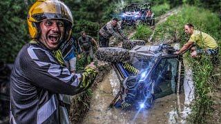 CAN AM MAVERICK XRS ПЕРЕВЕРНУЛСЯ В КАНАВЕ, вытащили с помощью CAN AM MAVERICK SPORT MAX
