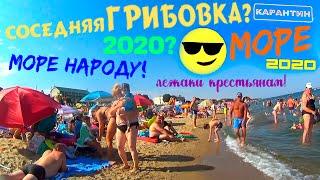 Грибовка 2020 МОРЕ ЦЕНЫ! Пляж Отдых Купаемся а в воде много Водоросли. Милён Людей.