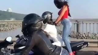 Покатушки Девчонки на мотоциклах